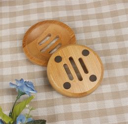 Round Mini Soap Dish Creative Environmental Protection Natural Bamboo Soap Holder Drying Soap Holder Bathroom Accessories JL1508