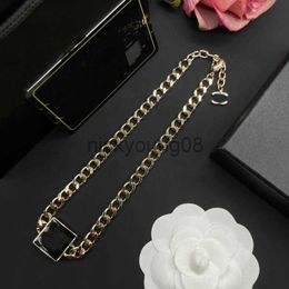 Pendant Necklaces 18K Gold Necklace Fashion Women Designer Double Letter Necklaces heartshaped bowknot Pendant Chain Crystal Pearl Wedding Jewellery Accessories x