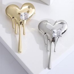 Brooches Style Heart For Women Unisex High Quality Rhinestone Love Party Office Brooch Jewelry Gifts