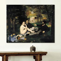 High Quality Handmade Edouard Manet Painting the Luncheon on the Grass Modern Canvas Artwork Wall Decor