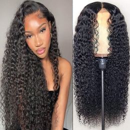 Curly 13x4 Lace Frontal Human Hair Wigs For Black Women Lace Front Remy Deep Curly Swiss Lace 4x4 Lace Closure Wigs