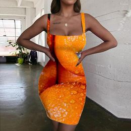 Casual Dresses Giyu Brand Novelty Women Fruit 3d Print Food Bodycon Dress Harajuku Vestido Sexy Womens Clothing Summer Vintage Beach