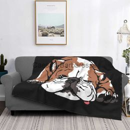 Blankets English Bulldog Awesome Funny Bulldog Dog Blankets Coral Fleece Winter Lightweight Thin Throw Blanket for Home Office Rug Piece x0711