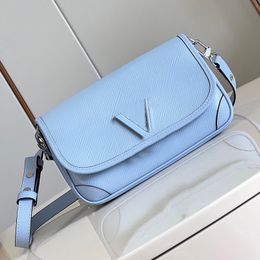 Light Colour Shoulder Bag Women Designer Bag Crossbody Flap Purse Messenger Bag Handbag Cephalic Layer Water Ripple Leather Resin Classic Letter Buckle Top Quality