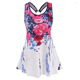 Women's Tanks Fashion Sleeveless Y-back Ring Floral Tank Top Longline Standard Rings Summer Tops For Women Daily Clothing