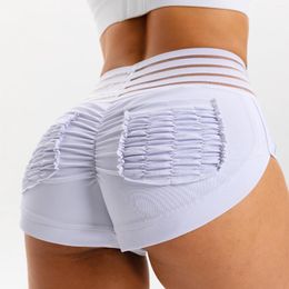 Women's Shorts LUOYIYANG Pocket White Gym Sports Wear High Waist Fitness Workout Clothing S-XL Quick Drying Yoga Pants