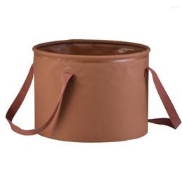 Storage Bags Folding Bucket Large Capacity PVC Collapsible With Handle Portable High Strength Lightweight Leakproof Water For