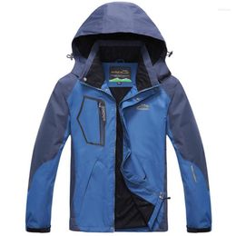 Men's Jackets Brand Jacket Men Waterproof Windproof Hood Breathable Mens And Coats Windbreaker Coat Plus Size 5XL Fleece Clothes