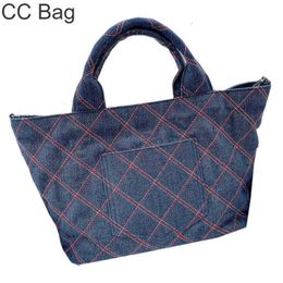 CC Bag Shopping Bags 22ss Denim Womens Classic Quilted Silver Hardware Braided Chain Outdoor Travel Designer French Luxury Ladies Handbags S