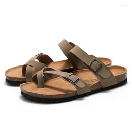 Slippers Men's Summer Cork Soft-soled Sandals Fashion Casual Beach Shoes Outdoor For Men Women Drop