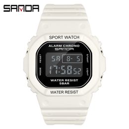 SANDA Brand Digital Watch Luxury G Style Electronic Watches Fashion Watch For Women Men Stopwatch Countdown Wristwatch 293