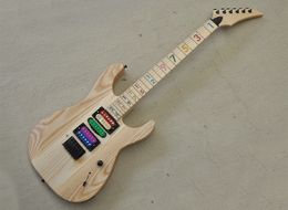 6 Strings Narural Electric Guitar with Maple Fretboard Ash Body Can be Customised