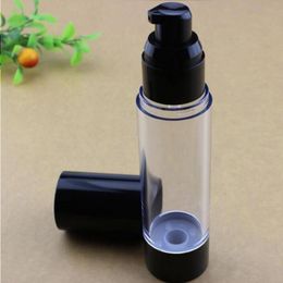 100pcs 30ml Black Plastic Airless Pump Bottle 1OZ PP Airless Container Lotion Bottles Brkxo