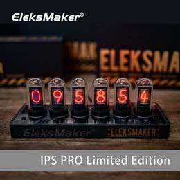 Other Event Party Supplies EleksMaker IPS PRO Steins Gate Eleks Clock EleksTube Nixie Glows Tube Digital Home Decor Desk Electronic 6 Bit RGB Retro Alloy 230710