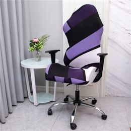 Chair Covers Gaming Stretch Printed Computer Slipcovers Spandex Rotating Office Race Game Protector 230711