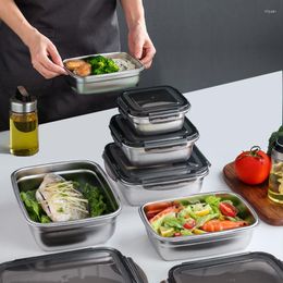 Dinnerware Sets Stainless Steel Insulated Lunch Bento Box Leakproof Portable Fresh-Keeping Seal Container Freezing Storage Heating Bowl