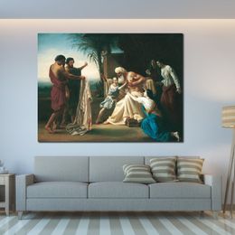 Handmade Wall Art Canvas Jacob Receiving Josephs Bloody Coat William Adolphe Bouguereau Painting Classical Artwork Hotel Decor