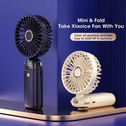 Electric Fans 5 Speed Portable Fan Digital Display Handheld Quiet Small USB Rechargeable Mini Neck fan for Student Dormitory Office Outdoor