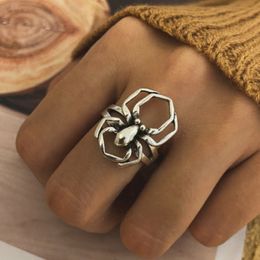 Gothic Spider Ring for Women Men Charm Punk Aesthetic Grunge Couple Ring Vintage Cool Stuff Party Designer Jewellery Anillos Mujer