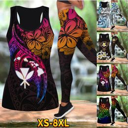 Swimwear Amazing Polynesian Beautiful Ray Tattoo and Frangipani 3d Print Sleeveless Shirt Summer Vest for Women Suit Xs8xl