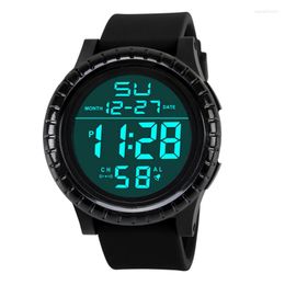 Wristwatches Fashion Men'S Led Digital Date Countdown Timer Sport Quartz Wrist Watch Watches For Men Smart