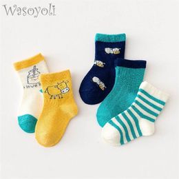 Kids Socks Children Short 5 Pairs Lot 1 10 Years Cow Milk Colourful Summer Spring Autumn Cotton Girl Boy Cute Child Clothing 230711