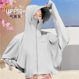 Women's Jackets Sunscreen Clothing Summer Thin 2023 Women Outerwear UV Resistant Breathable Cover Up Ice Silk Cycling Top