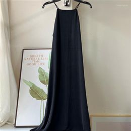 Casual Dresses Women's 2023 Summer Copper Spandex Black Strap Dress