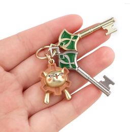 Keychains Genshin Impact Keychain Cute Little Lion Animal Game Key Holder Chain Ring Jewelry Bag Decorations Gifts
