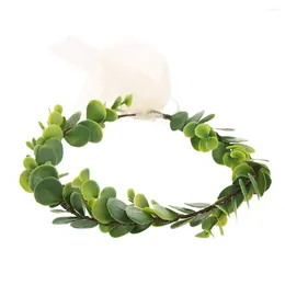 Decorative Flowers Wreath Wedding Head Prop Bridal Headdress Women Bride Delicate Headband Headwear