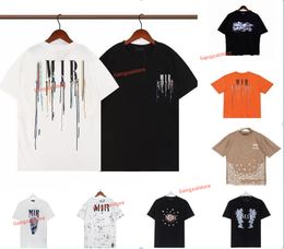 2023 Designer Mens T-shirt Womens Amirs Stampato Fashion Man T-shirt Casual Tees Manica corta Luxury Hip Hop Streetwear Magliette Taglia S-XL