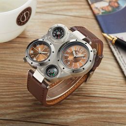 Wristwatches European And American Style Fashion Watch Man Pair Time Zone Personality Hipster Hip Hop Quartz