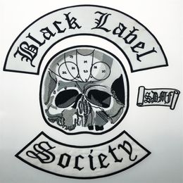 Whole Excellent 4pc Back Set Black Label Society Embroidered Iron Patch Biker Jacket Rider Vest Patch Iron On Any Garment Mode323E