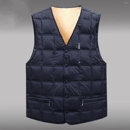 Men's Vests 2023 Men Vest Windproof Clothing Sleeveless Autumn Winter Button Casual Coats Male Cotton Warm Thicken Waistcoat Y18
