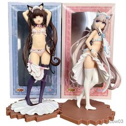 Action Toy Figures 24cm Chocola Vanilla Sexy Anime Girl Figure PLUM Dress up time Action Figure Adult Collectible Model Doll Toys R230711