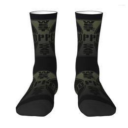 Men's Socks West Chopper Iron Cross Dress For Men Women Warm Funny Novelty Crew