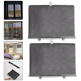 Curtain 2 Pcs Shade Sun Window Car Blackout Shades Windows Blinds Curtains Metal Office Sunshades