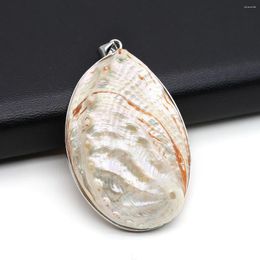 Pendant Necklaces 1PC Natural Shell Oval Shape Charms For Women Jewelry Necklace Party Gift 35x55mm