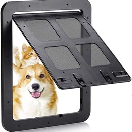 Other Dog Supplies Pet Screen Door Home Lockable Sliding Cat Magnetic Self Closing Fence Locking Function Gate 230710