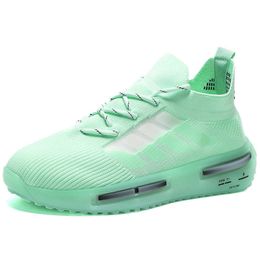 New Jelly Colour Mens Running Shoes Breathable Green Black White Sports Trainers Thick Sole Fashion Sneakers for Man