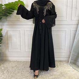 Ethnic Clothing Ramadan Eid Mubarak Kaftan Abaya Dubai Pakistani Turkey Islam Arabic Muslim Long Dress For Women Robe Longue Femme307S