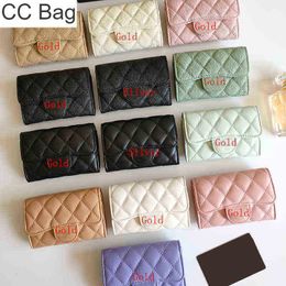 CC Bag Coin Purses 2022ss F/w Classic Mini Flap Tiny Purse Bags Caviar Calfskin/lambskin Genuine Leather Card Holder Luxury Wallets