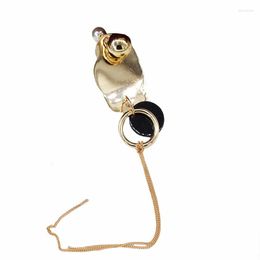 Dangle Earrings Classical Style Irregular Sheet Metal Long Chains Drop Tassel Circle Ball Pearl Jewelry For Women Brincos