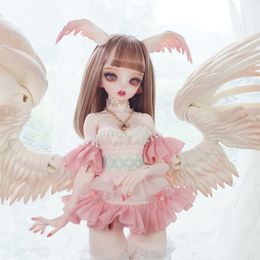 Dolls Presale BJD Doll 14 Pegasus Rose Ardour Style Big Eyes Jointed Movable Resin TOYS She Have Pink Wings And An Angel's Face 230710