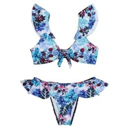 Falbala fission swimsuit printed sexy bikini