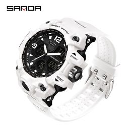 SANDA Fashion Outdoor Sport Watch Luxury Digital Wristwatch Luminous Display Waterproof Shockproof Clock Women's Sports Watches