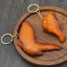 Keychains Simulation Food Keychain Chicken Legs Pendant Car Key Ring Promotional Gift