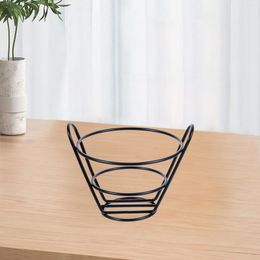 Dinnerware Sets Tapered Snack Basket Metal Chips Wire French Fry Shelf Bread Storage Iron