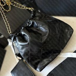 Designer Drawstring Bucket Bag Women's Luxury Bags woman Large Capacity Diamond Lattice Chain Shoulder Bag sac poubelle