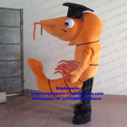 Mascot Costumes Yellow Shrimp Prawn Lobster Crayfish Langouste Costume Adult Cartoon Character Carnival Fiesta Graduation Party Zx1827